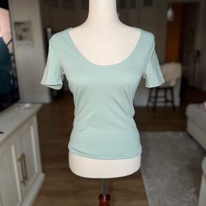 Lulu's Mint Green Scoop Neck Short Sleeve Top
